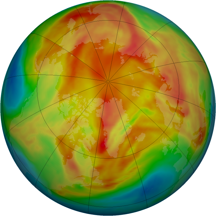 Arctic ozone map for 07 March 2006